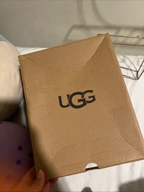 UGG Brown Cardboard Shoe Box with Black Logo